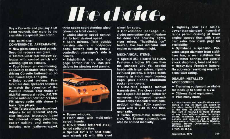 1977 Corvette document