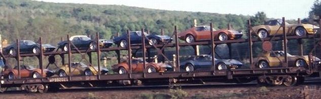 1972 C3 Corvettes on their way to the dealers