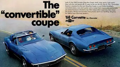 Period 1968 Corvette advertisement