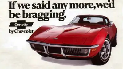 Period 1971 Corvette advertisement