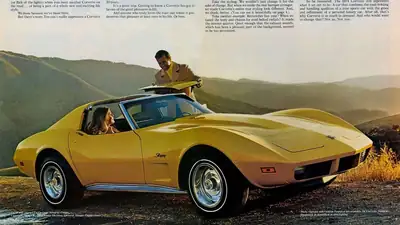 Period 1974 Corvette advertisement