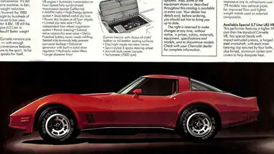 Period 1980 Corvette advertisement
