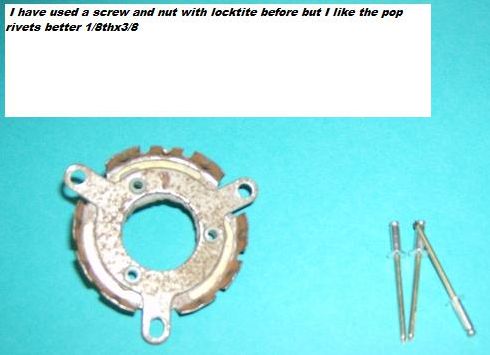 Horn retainer parts laid out during the repair