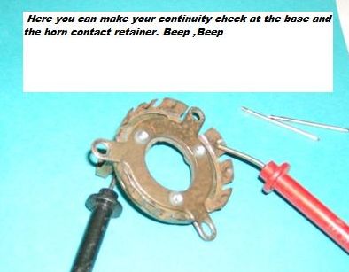 Spring and wire replacing the horn contact post