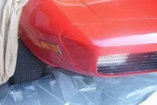 Side fit of the cracked urethane front bumper cover