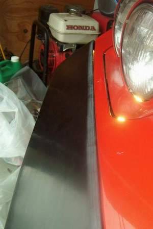 Large gap between the fiberglass cover and the passenger side fender