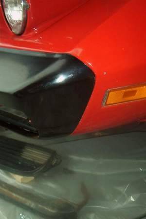 Driver side of the bumper cover fitting tight to the body