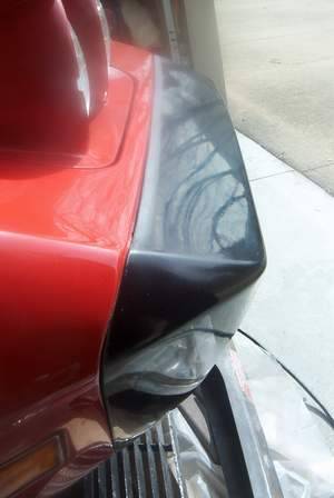Bumper gap closed up after removing material from the fender and the cover